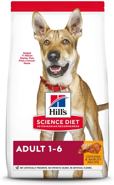 Hill's Science Diet Adult Chicken & Barley Recipe Dry Dog Food, 5-lb bag slide 1 of 10