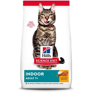 Hill's Science Diet Adult 7+ Indoor Chicken Recipe Dry Cat Food, 3.5-lb bag