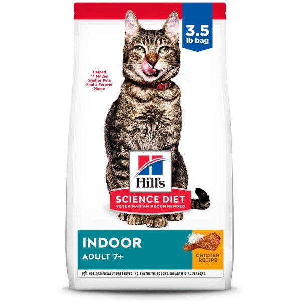HILL'S SCIENCE DIET Senior Adult 11+ Indoor Age Defying Dry Cat Food, 3