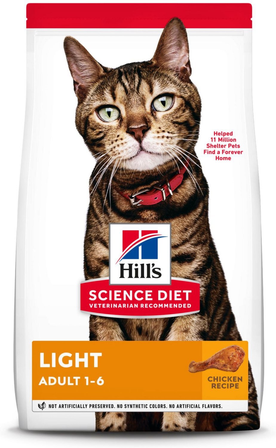 HILL'S SCIENCE DIET Adult Light Chicken Recipe Dry Cat Food, 4lb bag