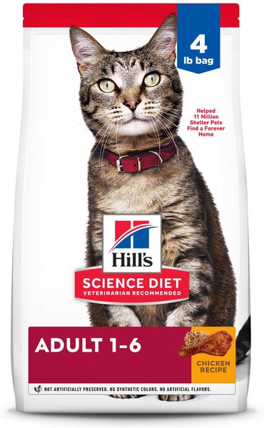 HILL S SCIENCE DIET Adult Chicken Recipe Dry Cat Food 4 lb bag