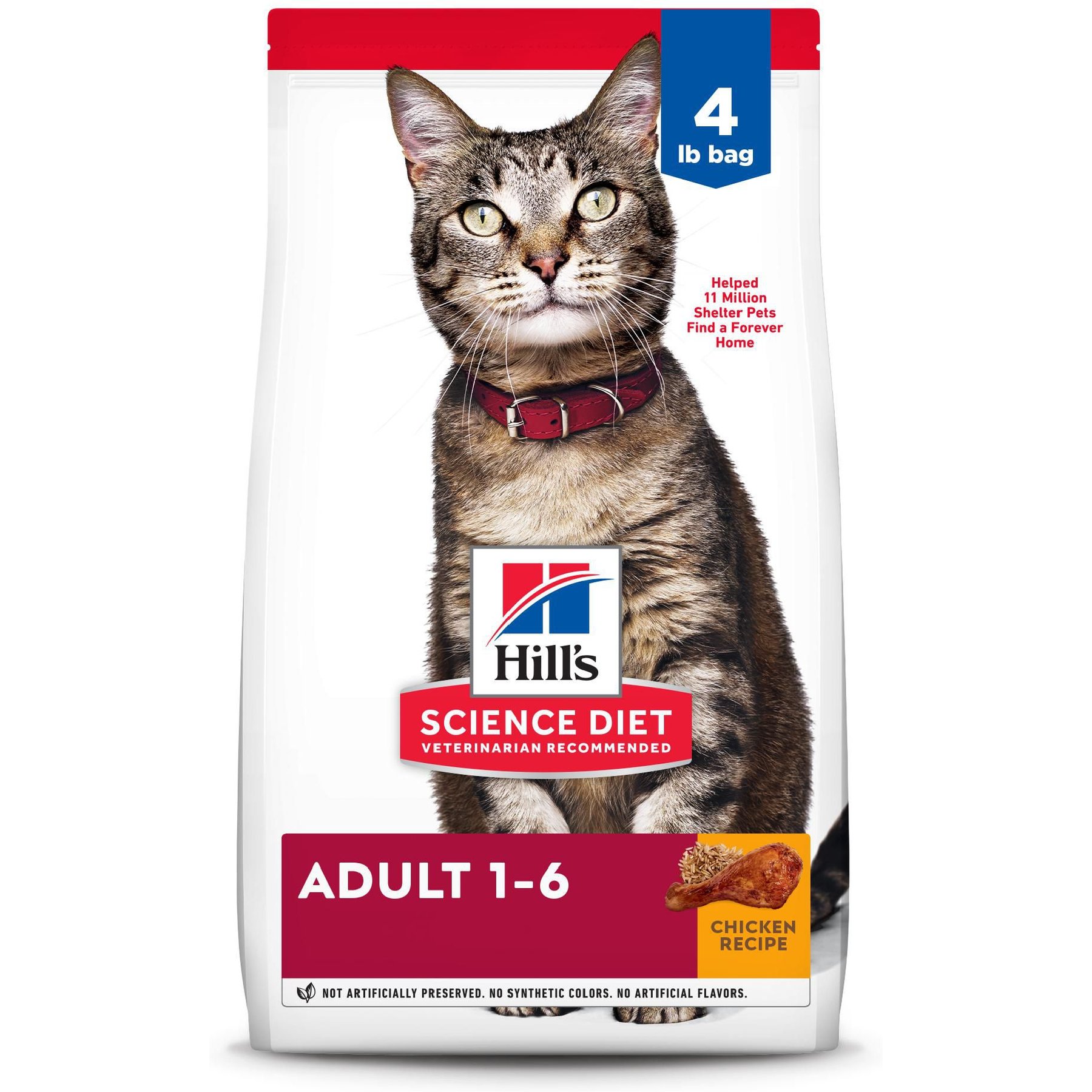 HILL S SCIENCE DIET Adult Chicken Recipe Dry Cat Food 4 lb bag