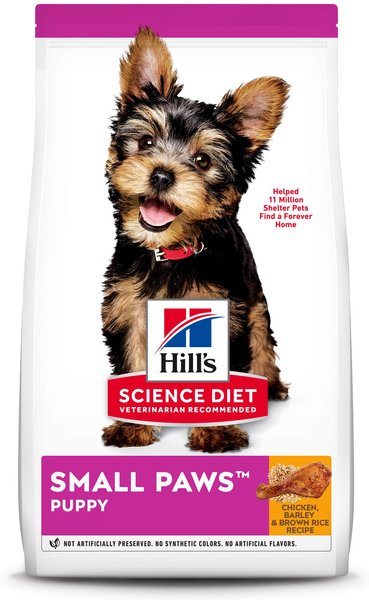 Hill's Science Diet Puppy Small Paws Chicken Meal, Barley & Brown Rice Dry Dog Food, 15.5-lb bag slide 1 of 11