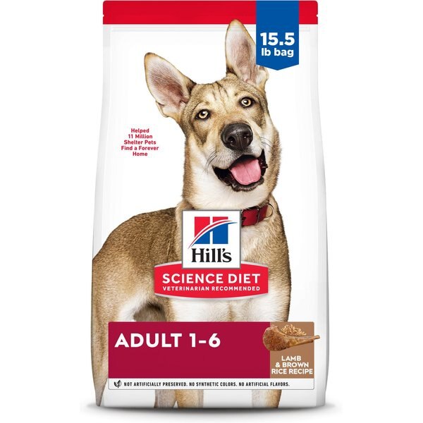 HILL'S SCIENCE DIET Adult Lamb Meal & Brown Rice Recipe Dry Dog Food, 15.5lb bag
