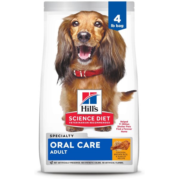 HILL'S SCIENCE DIET Adult Oral Care Chicken, Rice & Barley Recipe Dry ...