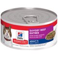 Hill's Science Diet Adult 7+ Savory Beef Entree Canned Cat Food, 5.5-oz, case of 24