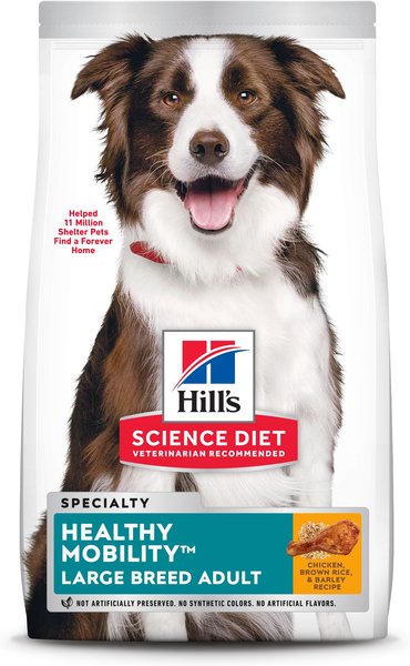 Hill's Science Diet Adult Healthy Mobility Large Breed Chicken Meal, Brown Rice & Barley Recipe Dry Dog Food, 30-lb bag