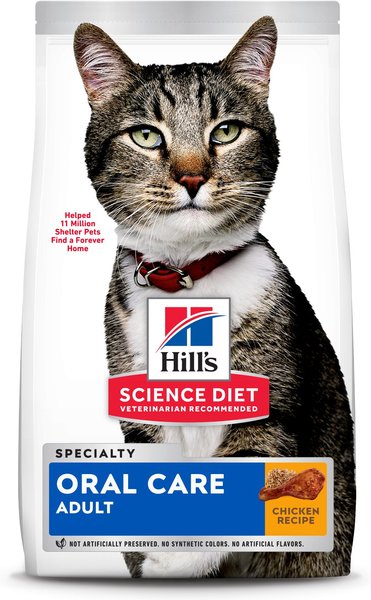 Hill's Science Diet Adult Oral Care Dry Cat Food, 7-lb bag slide 1 of 10