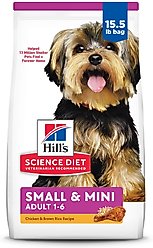 Hill's Science Diet Adult Small & Mini Chicken Meal & Rice Recipe Dry Dog Food, 15.5-lb bag