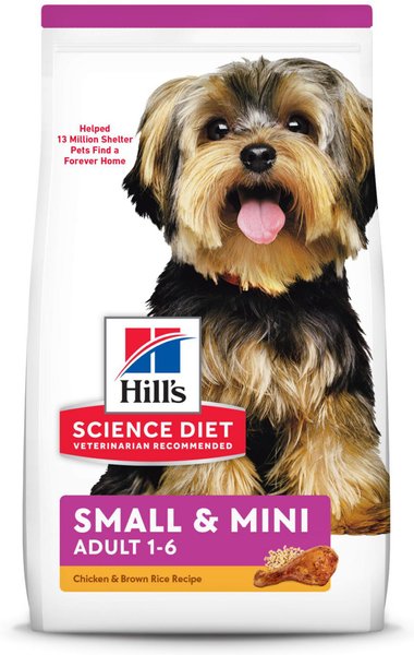Hill's Science Diet Adult Small & Mini Chicken Meal & Rice Recipe Dry Dog Food, 15.5-lb bag slide 1 of 11