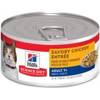 Hill's Science Diet Adult 7+ Savory Chicken Entree Canned Cat Food, 5.5-oz, case of 24