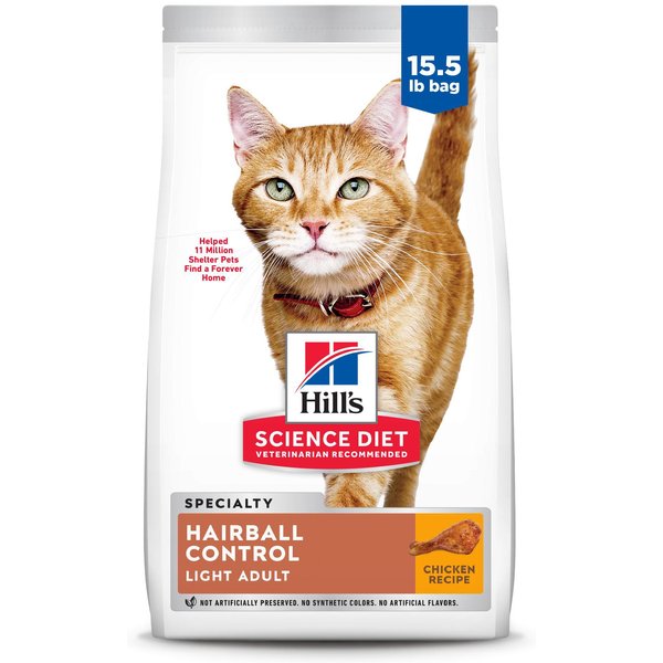 HILL'S SCIENCE DIET Adult Urinary Hairball Control Dry Cat Food, 15.5 ...