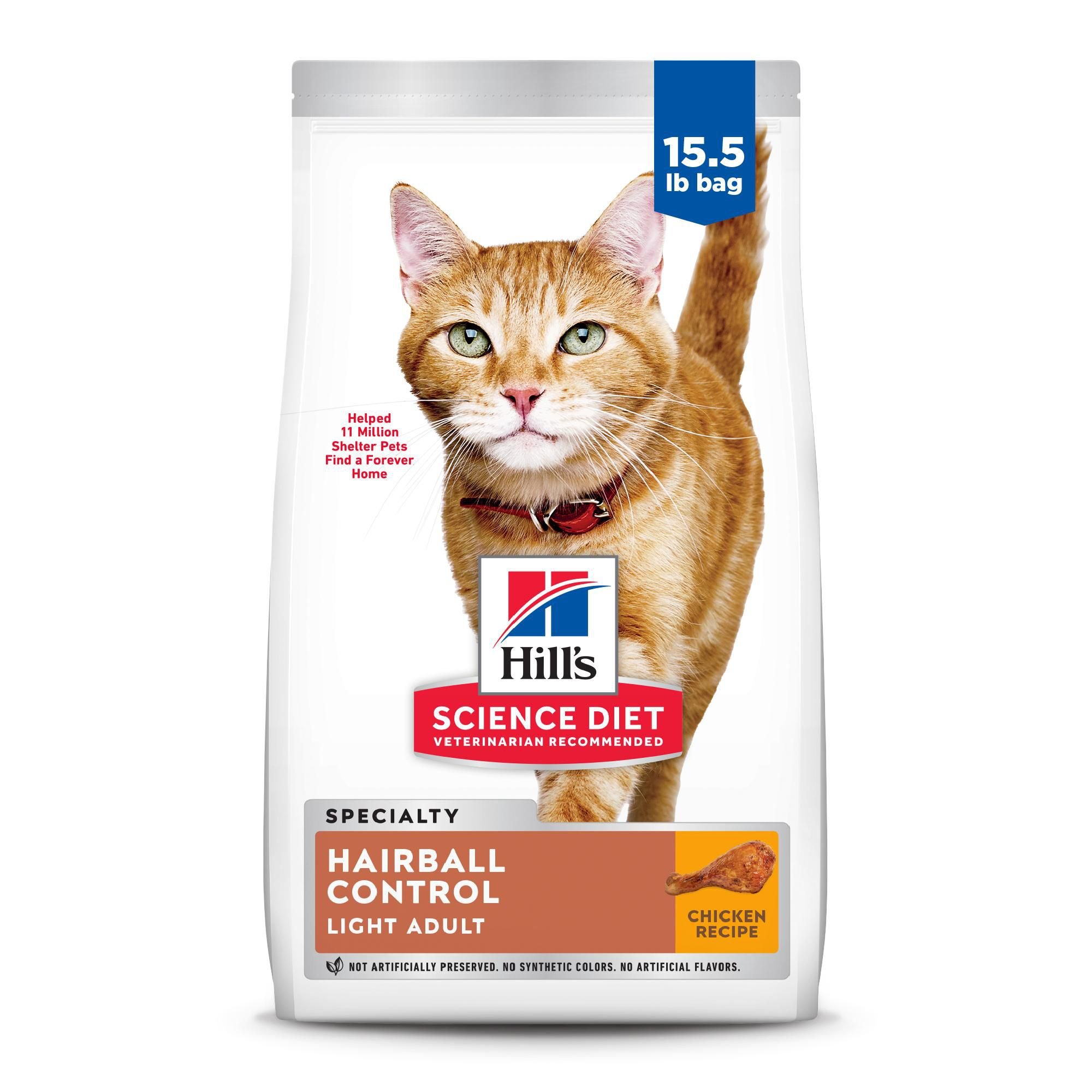 HILL S SCIENCE DIET Adult Hairball Control Light Dry Cat Food