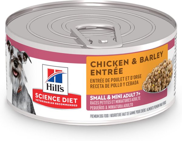 Hill's Science Diet Adult 7+ Small & Mini Chicken & Barley Entree Canned Dog Food, 5.8-oz, case of 24 slide 1 of 10