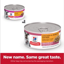 Hill's Science Diet Adult 7+ Small & Mini Chicken & Barley Entree Canned Dog Food, 5.8-oz, case of 24 slide 2 of 9