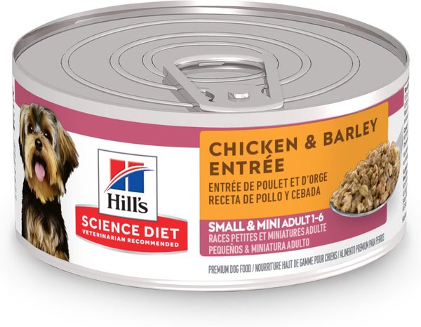 Hill's Science Diet Adult Small & Mini Chicken & Barley Entree Canned Dog Food, 5.8-oz, case of 24 slide 1 of 10