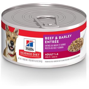 Hill's Science Diet Adult Beef & Barley Entree Canned Dog Food, 5.8-oz, case of 24