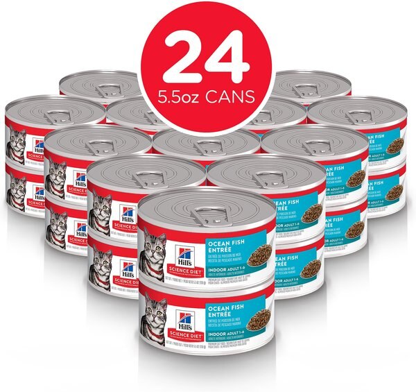 Hill's Science Diet Adult Hairball Control Ocean Fish Entree Canned Cat Food