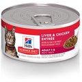 Hill's Science Diet Adult Liver & Chicken Entree Canned Cat Food, 5.5-oz, case of 24