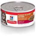 Hill's Science Diet Adult Turkey & Liver Entree Canned Cat Food, 5.5-oz, case of 24