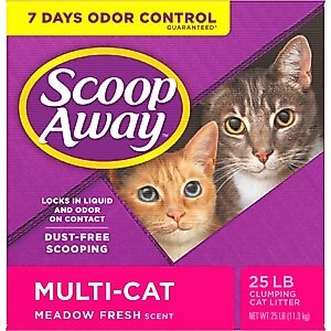 Scoop Away Multi-Cat Meadow Fresh Scented Clumping Clay Cat Litter, 25-lb box