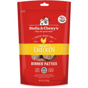 Stella & Chewy's Chewy's Chicken Dinner Patties Freeze-Dried Raw Dog Food, 14-oz bag