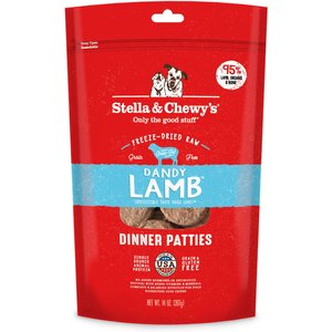 Stella & Chewy's Dandy Lamb Dinner Patties Freeze-Dried Raw Dog Food, 14-oz bag