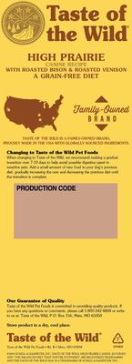 Show full view: Taste of the Wild High Prairie Grain-Free Dry Dog Food, 30-lb bag slide 10 of 11