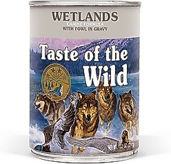 Taste of the Wild Wetlands Grain-Free Fowl in Gravy Canned Dog Food, 13.2-oz, case of 12