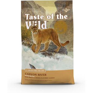 Taste of the Wild Canyon River Trout & Smoke-Flavored Salmon Grain-Free Dry Cat Food, 5-lb bag