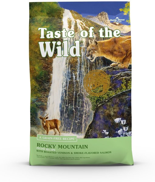 Taste of the Wild Rocky Mountain Roasted Venison & Smoke-Flavored Salmon Grain-Free Dry Cat Food, 5-lb bag slide 1 of 7