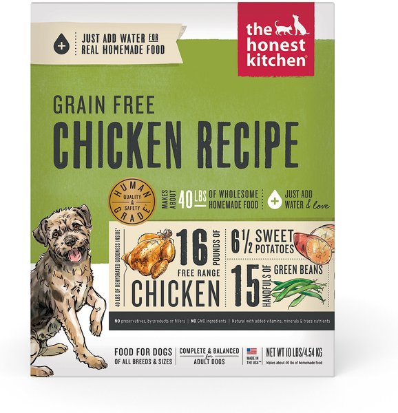 The Honest Kitchen Chicken Recipe Grain-Free Dehydrated Dog Food, 10-lb box slide 1 of 11