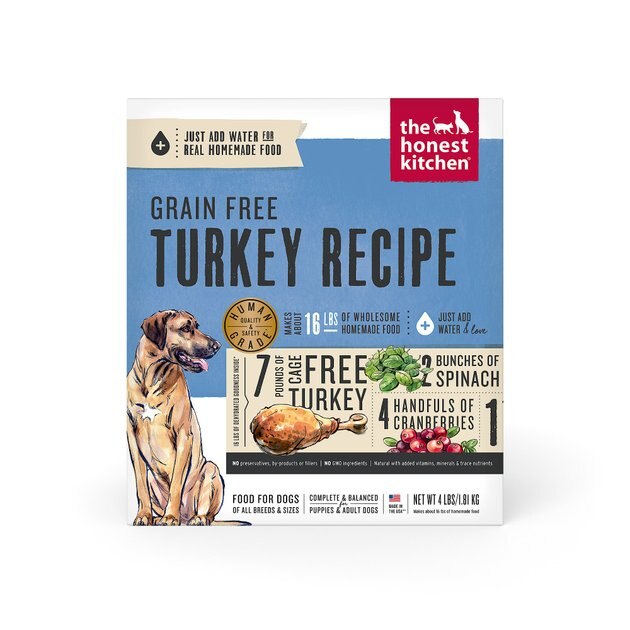 THE HONEST KITCHEN Turkey Recipe Grain-Free Dehydrated Dog Food, 4-lb ...