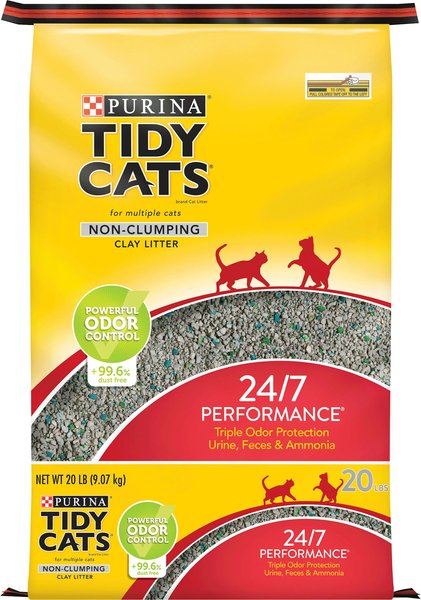 Tidy Cats 24/7 Performance Scented Non-Clumping Clay Cat Litter, 20-lb bag slide 1 of 11