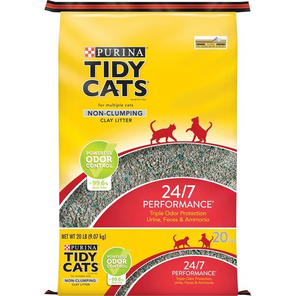 TIDY CATS 24/7 Performance Scented NonClumping Clay Cat Litter, 20lb