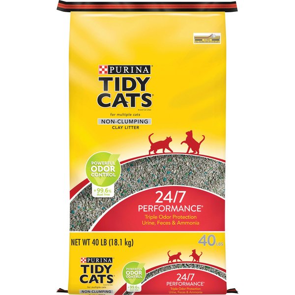 TIDY CATS Instant Action Unscented NonClumping Clay Cat Litter, 40lb