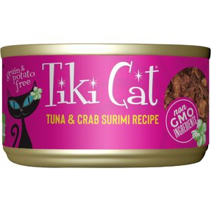 Tiki Cat Lanai Grill Tuna in Crab Surimi Grain-Free Canned Cat Food, 2.8-oz, case of 12