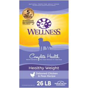 Wellness Complete Health Healthy Weight Deboned Chicken & Peas Recipe Dry Dog Food, 26-lb bag