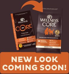 Wellness CORE Grain-Free Original Deboned Turkey, Turkey Meal & Chicken Meal Recipe Dry Dog Food, 26-lb bag slide 2 of 7