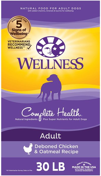 WELLNESS Complete Health Adult Deboned Chicken & Oatmeal Recipe Dry Dog ...