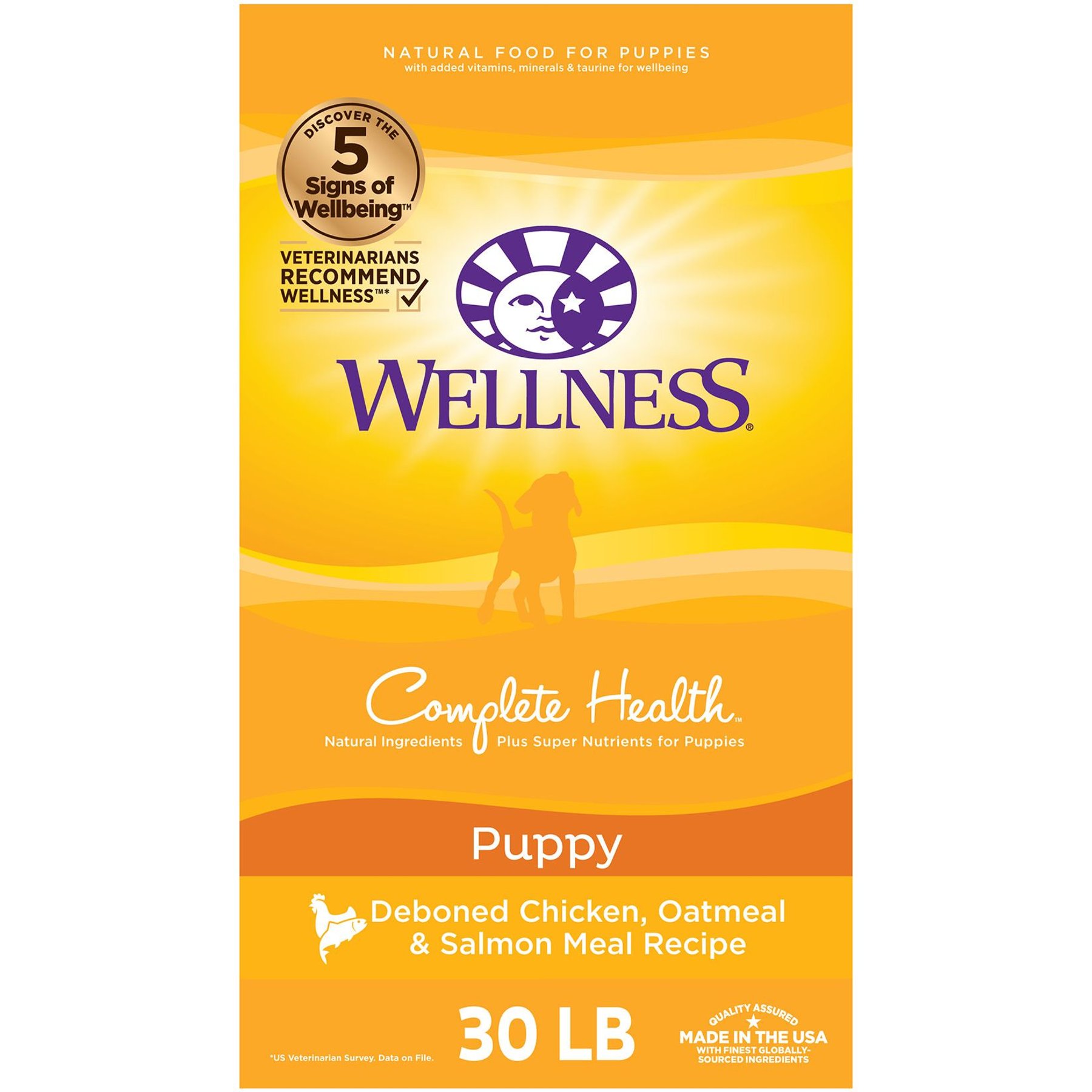 WELLNESS Complete Health Puppy Deboned Chicken Oatmeal Salmon