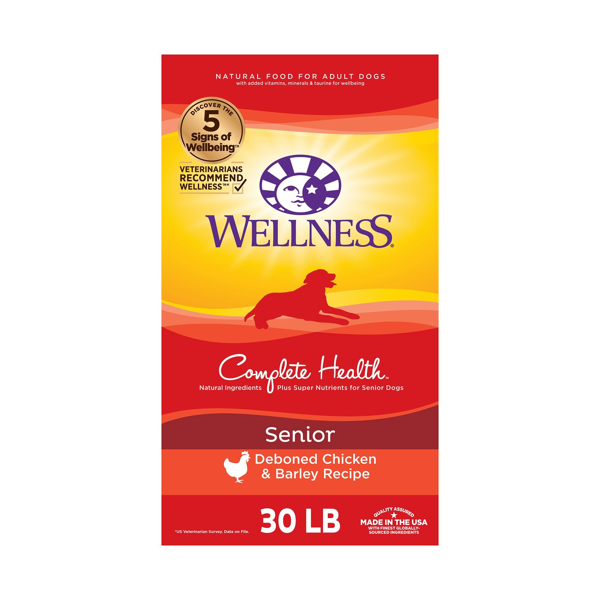 WELLNESS Complete Health Senior Deboned Chicken & Barley Recipe Dry Dog 