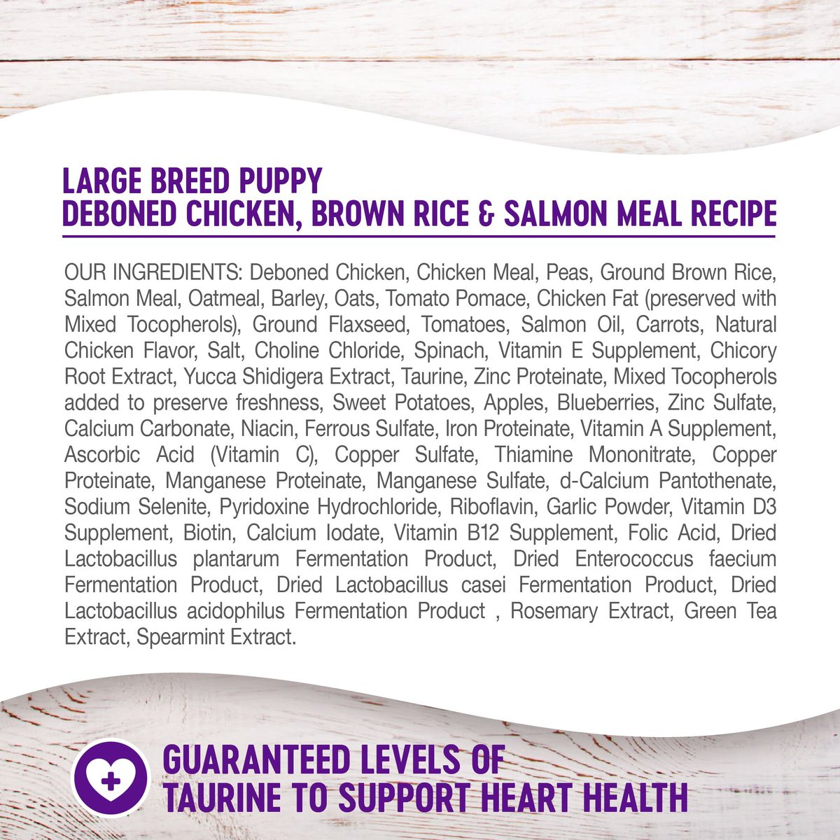 Wellness complete health natural store dry large breed puppy food