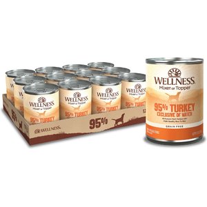 Wellness Ninety-Five Percent Turkey Grain-Free Canned Dog Food, 13.2-oz, case of 12