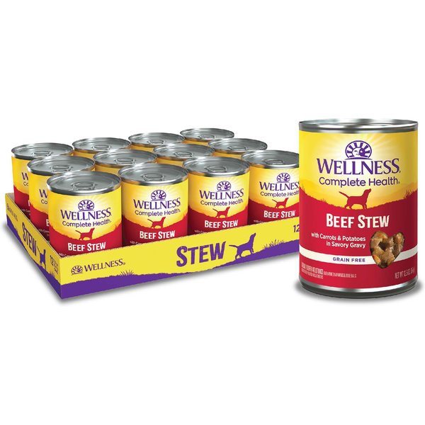 WELLNESS Beef Stew with Carrots & Potatoes Grain-Free Canned Dog Food ...