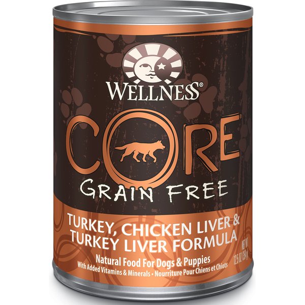 WELLNESS CORE GrainFree Turkey, Chicken Liver & Turkey Liver Formula
