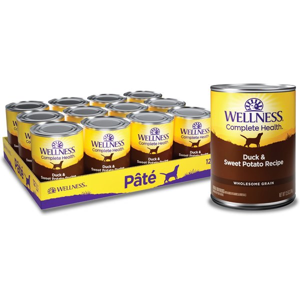 WELLNESS Complete Health Duck & Sweet Potato Formula Canned Dog Food ...