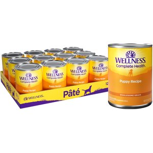 Wellness Complete Health Just for Puppy Canned Dog Food, 12.5-oz, case of 12