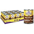 Wellness Turkey & Duck Stew with Sweet Potatoes & Cranberries Canned Dog Food, 12.5-oz, case of 12