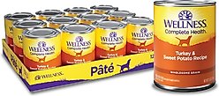 Wellness Complete Health Turkey & Sweet Potato Formula Canned Dog Food, 12.5-oz, case of 12